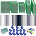 104Pcs Double Sided PCB Board Kit, Prototype Boards for DIY Soldering and Electronic Project Circuit Boards Compatible with Arduino Kits, 30PCS 40 Pin 2.54Mm Male and Female Header Connector