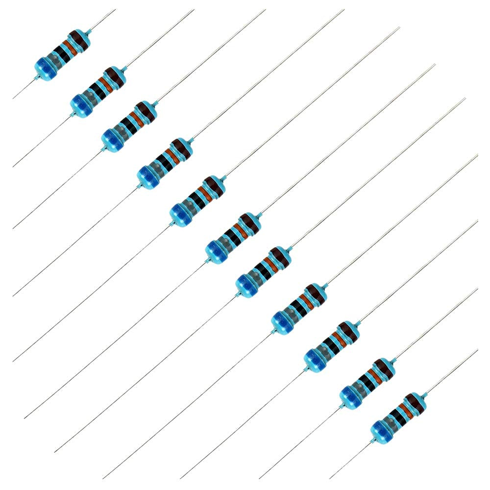 50 Values 1350 Pcs Resistor Kit 0 Ohm-5.6M Ohm with 1% 1/4W Metal Film Resistors Assortment