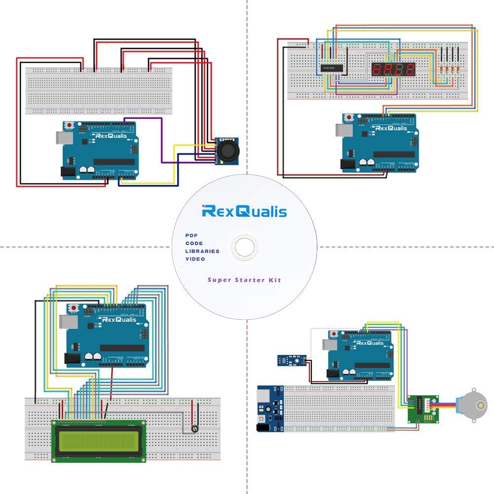 Super Starter Kit Based on Arduino UNO R3 with Tutorial and Controller Board Compatible with Arduino IDE